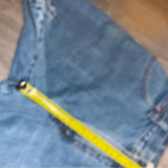 Vintage 90s Black Bat Wing Levi’s 550 Baggy Denim Bermuda 11” Jean Short 8 - Picture 8 of 11